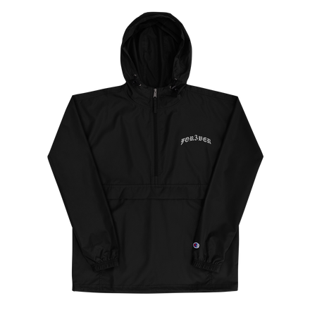 FOR3VER WEATHER-PROOF EMBROIDERED PACKABLE JACKET