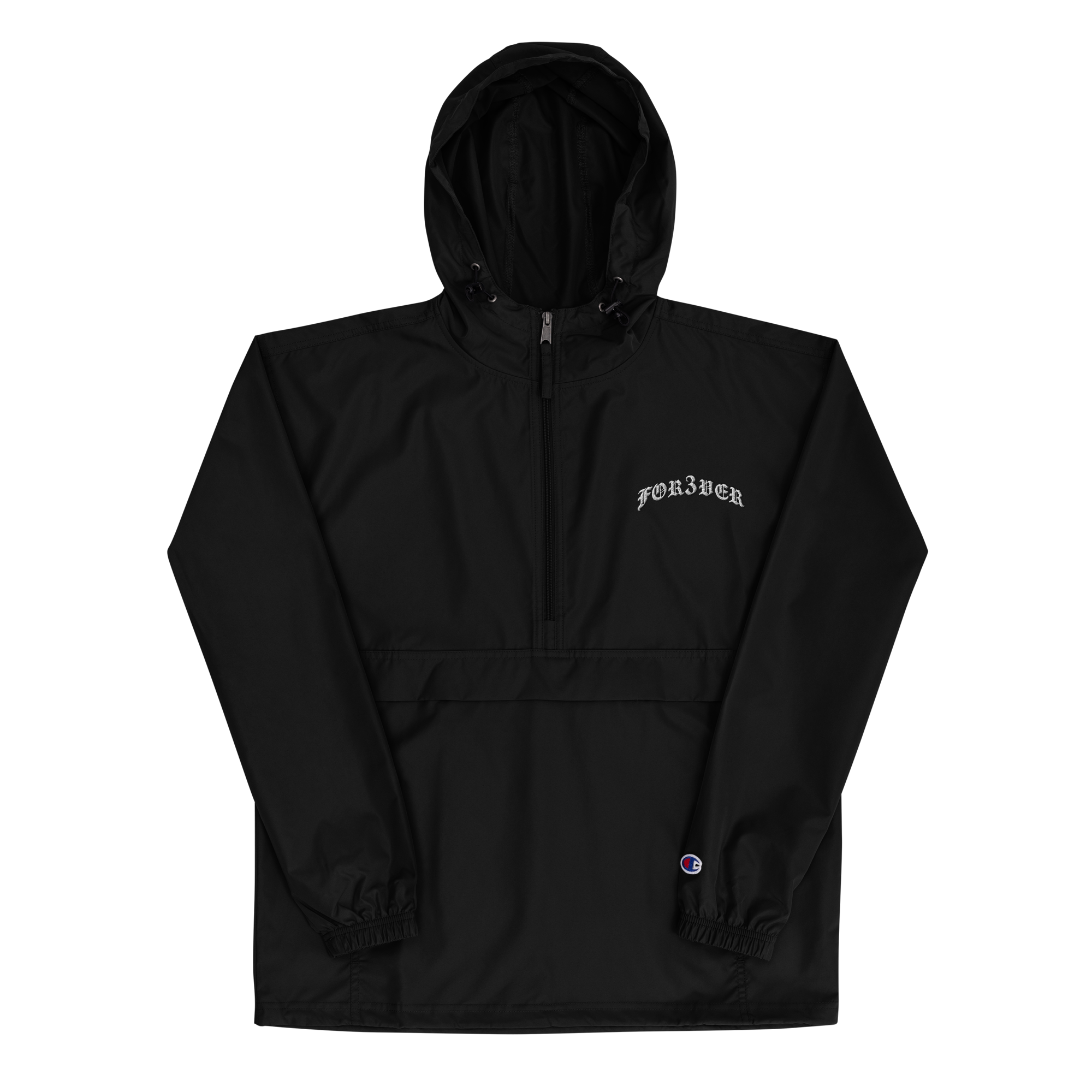 FOR3VER WEATHER-PROOF EMBROIDERED PACKABLE JACKET