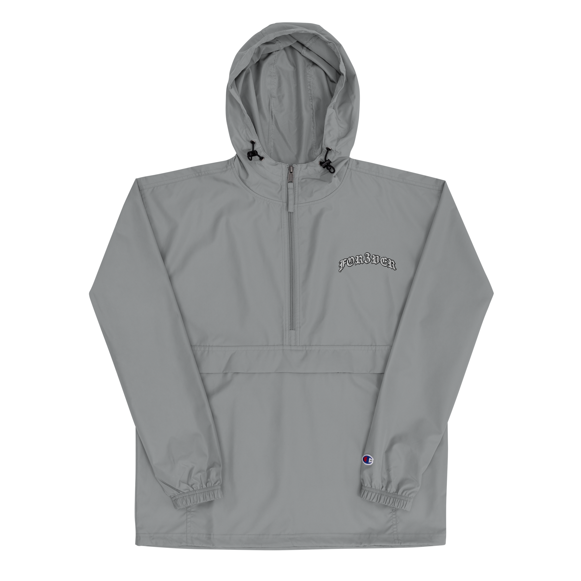 FOR3VER WEATHER-PROOF EMBROIDERED PACKABLE JACKET