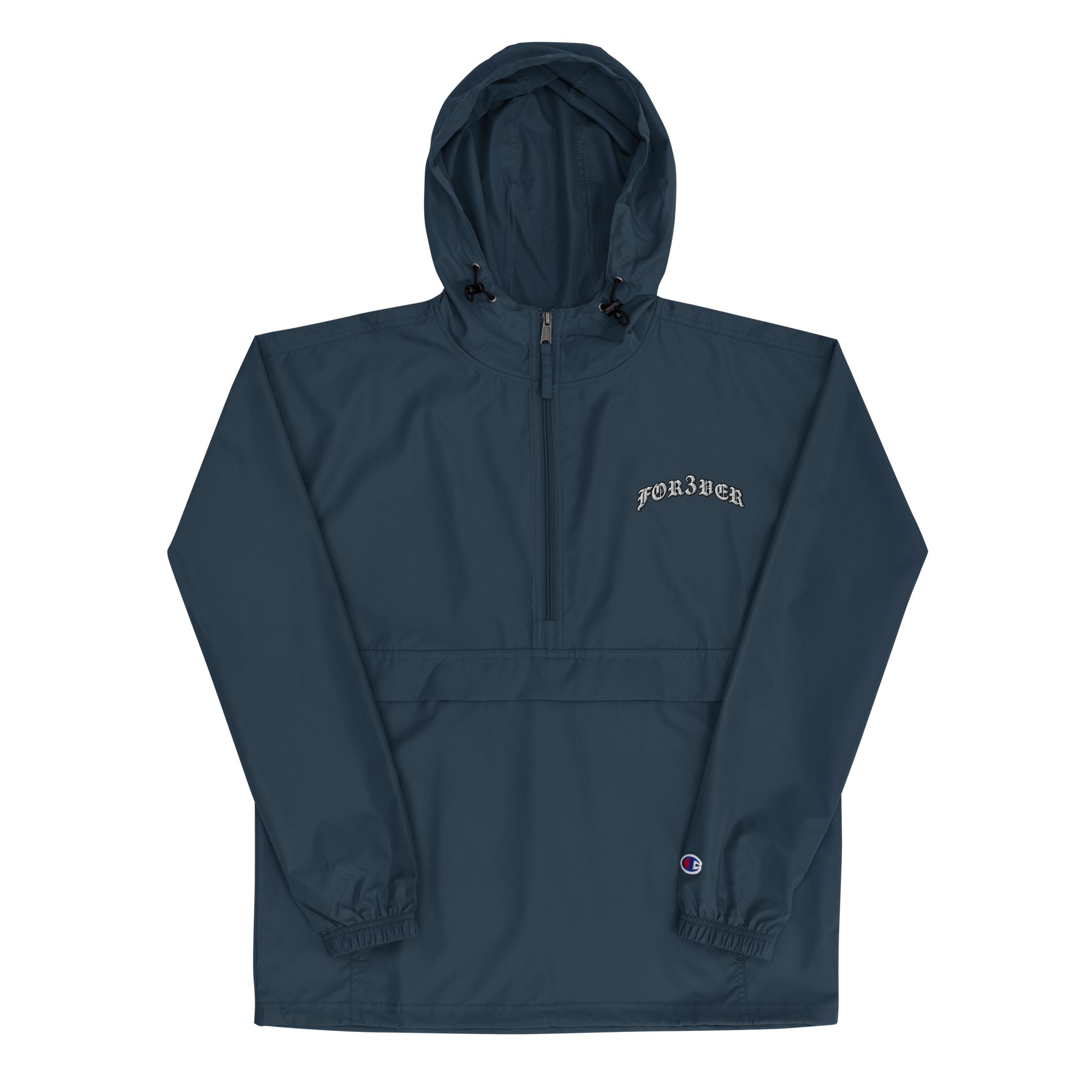 FOR3VER WEATHER-PROOF EMBROIDERED PACKABLE JACKET